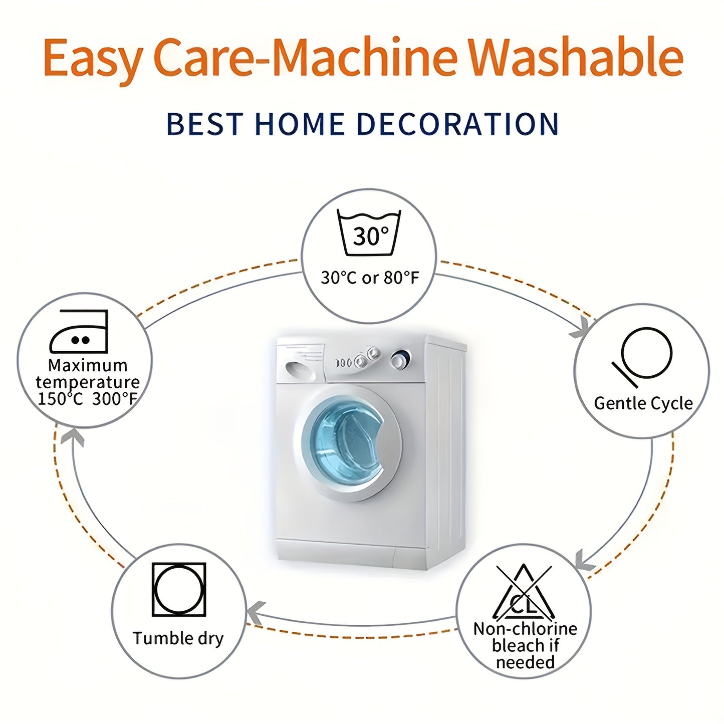 6pcs Modern Geometric & Floral Print Throw Pillow Covers, 44.96cm - Polyester, Machine Washable, Zip Closure - Ideal for Living Room, Bedroom, and Home Decor (Covers Only), Decorative Pillows | Contemporary Style | Zippered P