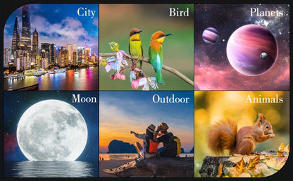 Telescópio refrator profissional com ampliação de 450x, abertura de 90 mm, revestimento completo de 900 mm, alta transmitância, montagem AZ e suporte para telemóvel para observação da lua, pássaros e estrelas - Presente ideal para o Natal e aniversários.