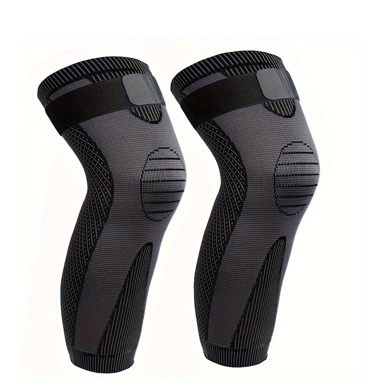 Two pairs of compression leg sleeves with elastic bands, suitable for both men and women, knee protectors, pressure sleeves for indoor and outdoor fitness, warm and breathable, perfect gift for family and friends, suitable fo