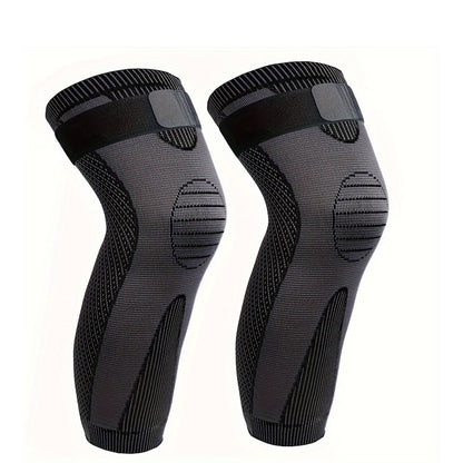 Two pairs of compression leg sleeves with elastic bands, suitable for both men and women, knee protectors, pressure sleeves for indoor and outdoor fitness, warm and breathable, perfect gift for family and friends, suitable fo