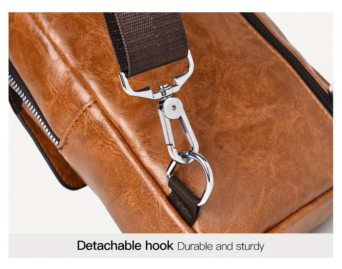 New and Wear-Resistant Men's Crossbody Bag, Handbag, Shoulder Bag, Chest Bag, Made of Wear-Resistant Fabric, with Large Capacity, Convenient to Carry, Suitable for Daily Work, Leisure, and Travel, Available in Multiple Colors