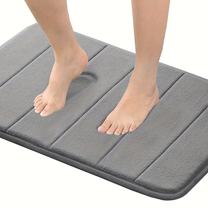 1pc Soft and Comfortable Bathroom Memory Foam Mat with Quick Absorption and Anti-Slip Properties, Bathroom Decor, Bathroom decorations, bath rug, kitchen Area Rugs, Laundry, bedrooom, shower, indoor mat