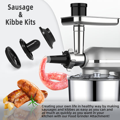 Homlee 6 in 1 Multifunctional Stand Mixer with 5.5L Stainless Steel Bowl, 2000W 6 Speed Tilt-Head Meat Grinder, Juice Blender with 1.5L Glass Jar, Multi-Functional Food Processor, Commercial Mixers for Most Home Cooks Beater