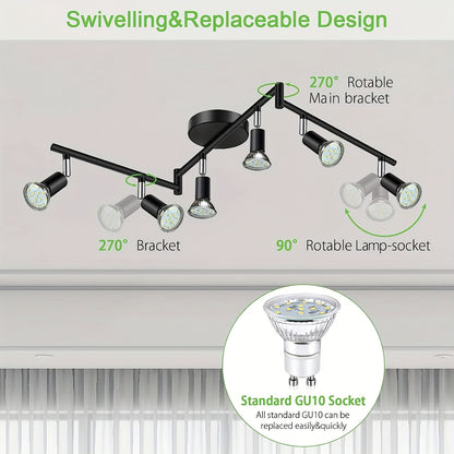 Kit de Iluminação LED 6 Luzes Preto