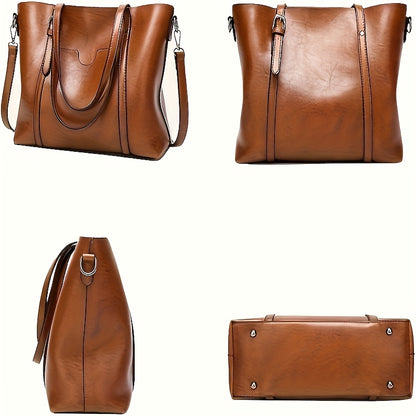 Large Capacity Genuine Genuine Leather Women's handbag with Zipper Closure and Wrist Strap - Durable Top-Grade Genuine Genuine Leather, Suitable for Travel, Business, and Outdoor Activities - Multiple Colors Available