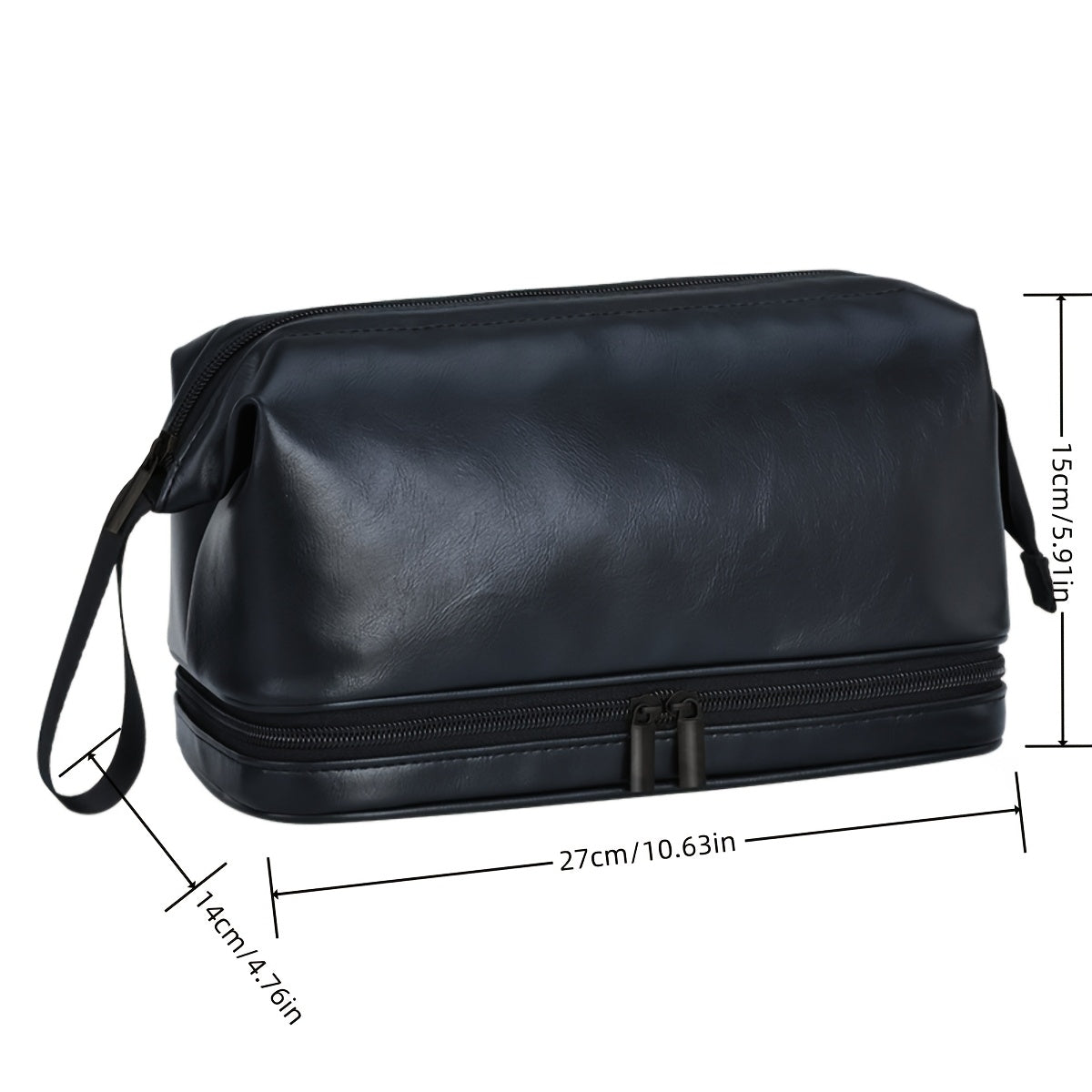 Customized Men's Fashion Travel Toiletry Bag PU Large Letter Toiletry Bag