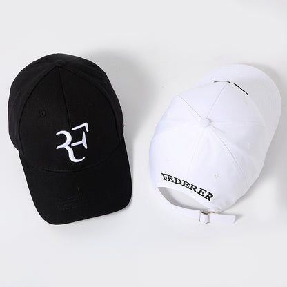 Fashion European And American F Letter Embroidery Baseball Cap Tennis Star  Sports Peaked Cap Simple For Men And Women