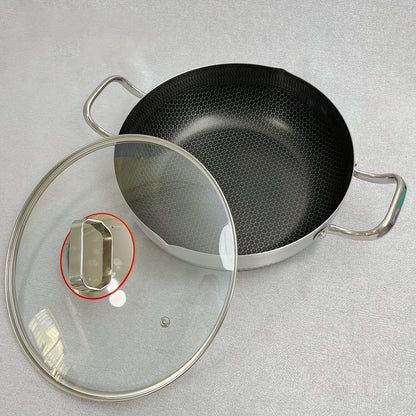 Frying pan, cooking pot, Soup Pot, hot pot, Fry Pan Tri- Ply Stainless Steel Multi-purpose pot with Lid