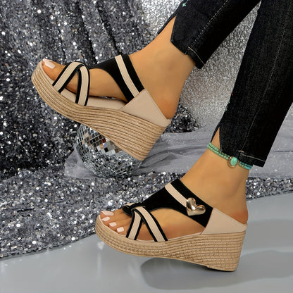 The Same Slope with Black Heart Slippers.