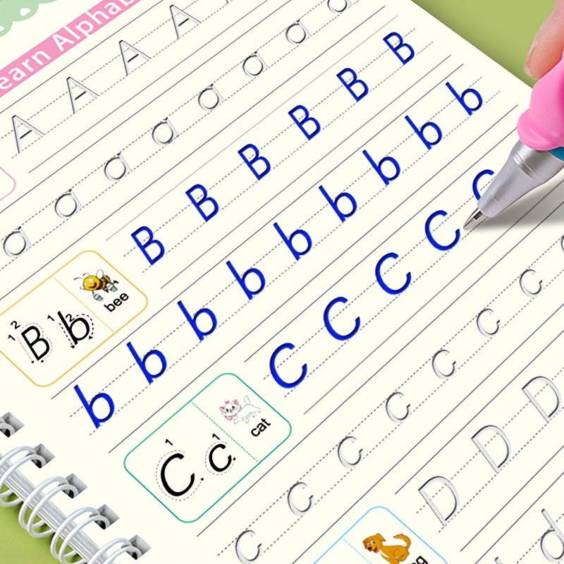 Early Education Bundle: 4 Books, 1 Pen, 6 Refills & 1 Pen Grip - Perfect For Kids Christmas And Halloween Gift!