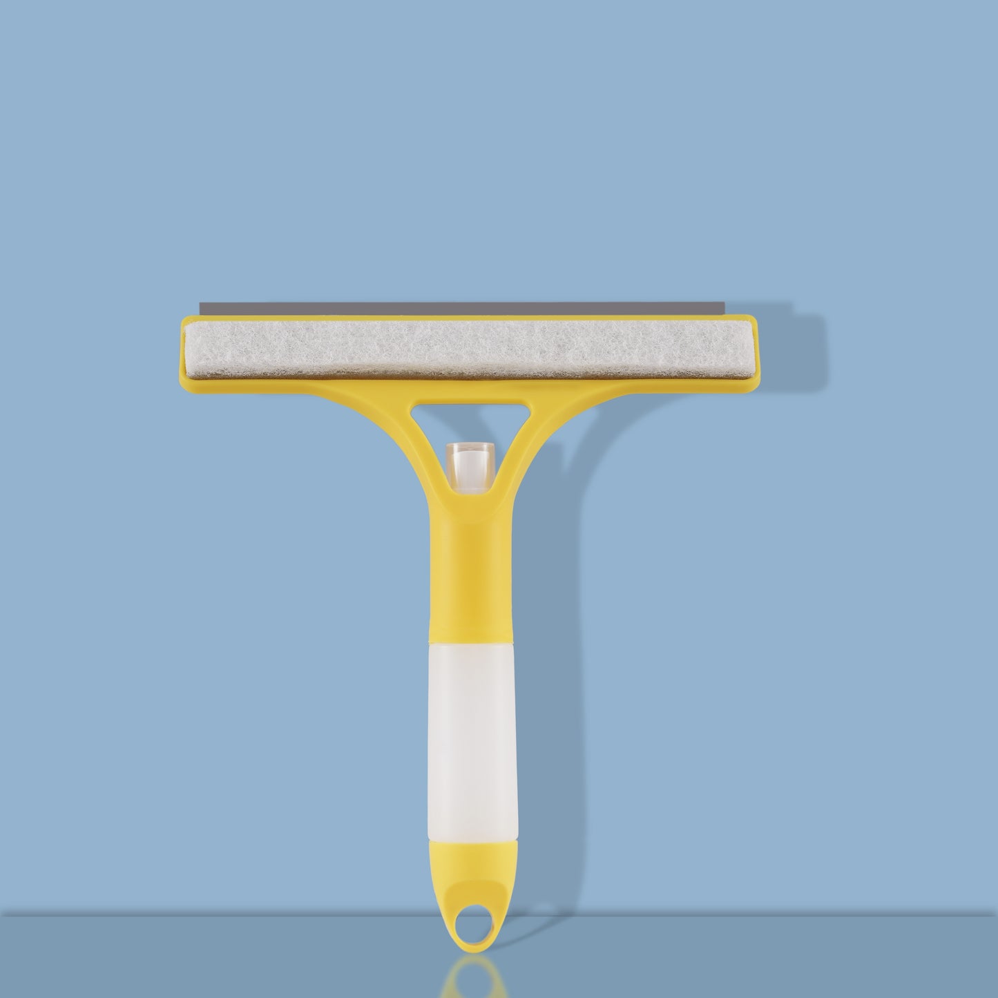 1pc Versatile 3-in-1 Glass Cleaning Tool with Spray Bottle - Double-Sided Scraper & Brush for Effortless Cleaning of Mirrors, Windows, Car Windshields, and More - Durable PC Material, Blue & White, Car Cleaning Accessories