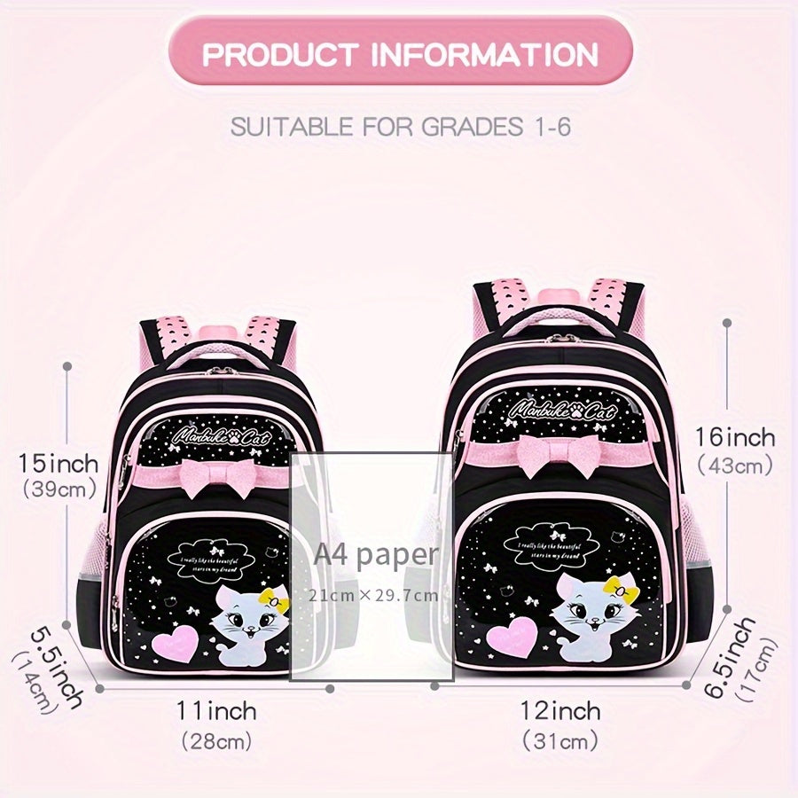 New cute and trendy children's backpack for elementary school students 1 2 3 4 5 6 grade girls 6 12 years old lightweight