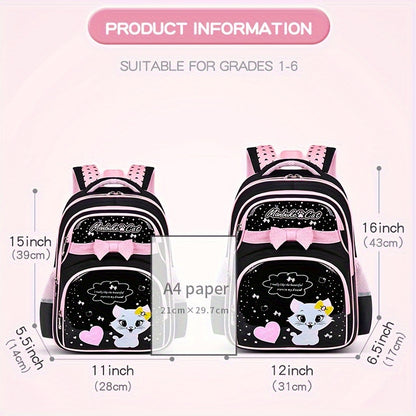 New cute and trendy children's backpack for elementary school students 1 2 3 4 5 6 grade girls 6 12 years old lightweight