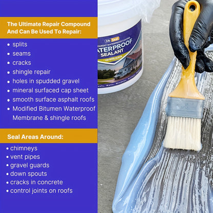 2kg RV Transparent Waterproof Sealant - Covers Up to 160 SqFt @ 1/12" Thickness, Ideal for RV Roof, Windows, Gutters & More, Durable & Flexible Sealant for Home Improvement, Roof Sealant, Versatile Sealant, Highquality Sealan