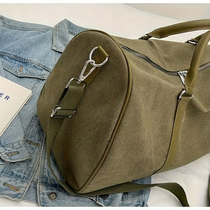 2025 New Large Capacity Duffel Bag for Men & Women - Durable Military Green/Black Gym Travel Carry-On with Adjustable Shoulder Straps, Spacious Luggage for Sports, Weekend Trips & Daily Commute, Duffle Bag for Travel, Sports