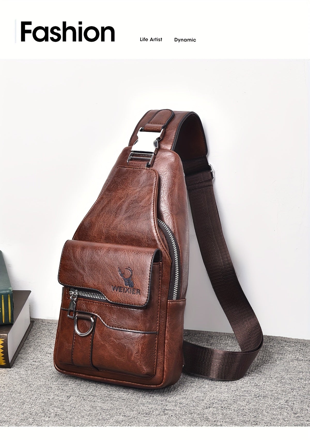 New and Wear-Resistant Men's Crossbody Bag, Handbag, Shoulder Bag, Chest Bag, Made of Wear-Resistant Fabric, with Large Capacity, Convenient to Carry, Suitable for Daily Work, Leisure, and Travel, Available in Multiple Colors