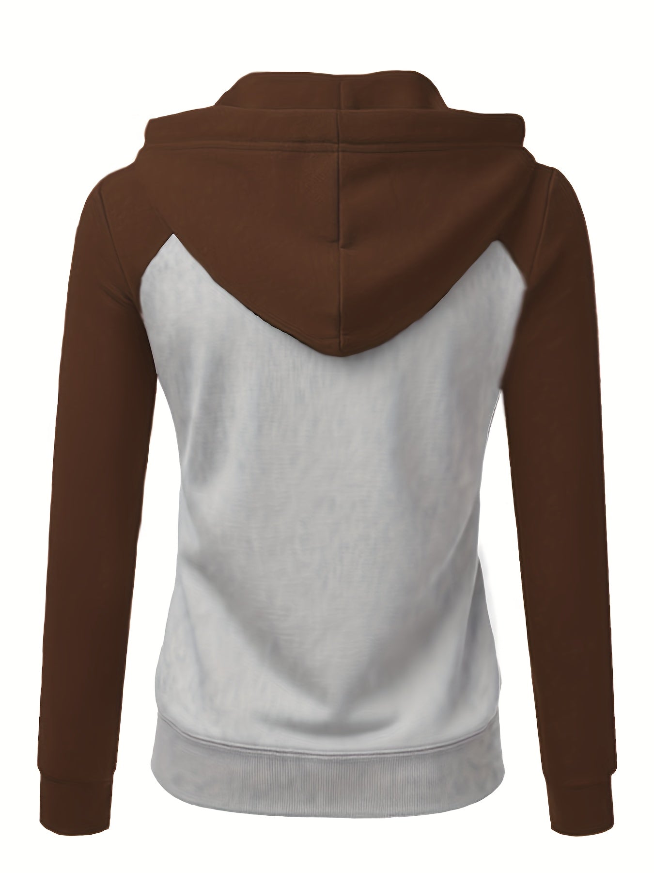 Women's Elegant Zip-Up Hooded Jacket - Slim Fit Winter Coat with Full-Zip Front Closure, Side Pockets - Machine Washable Outerwear for Office, Casual, Formal Events - Available Now!, Office Wear, Sleek Design, Soft Fabric, Fa