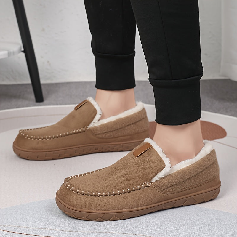 SKYGRASS Unisex Slip-On Slippers - Thick Cushioned EVA Sole, Soft Fabric Upper & Lining, Round Toe Design for Indoor/Outdoor Use - Winter Warmth, Casual Comfort - Ideal Gift for Men & Women, Indoor Slippers, Indoor Footwear,