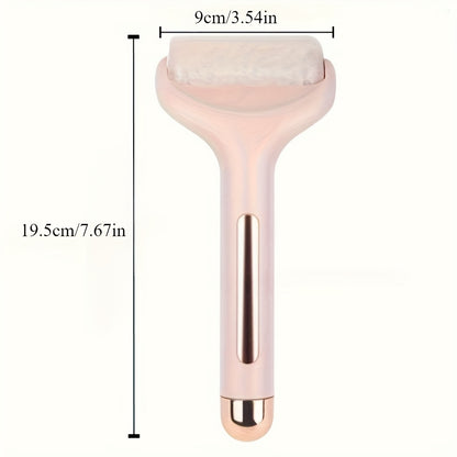 1pc Pink Portable Ice Roller for Skin Care & Lifting - Ergonomic Hand-Held Massager with Golden Textured Grip, Firming And Cleansing, No Battery Operation Required - Perfect for Anti-Aging And Smooth Skin
