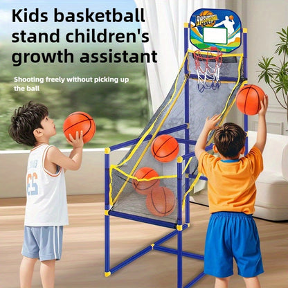Kids Arcade Basketball Hoop with 3 Balls, Indoor Outdoor Single Shot Basketball Game, Carnival Games Sport Toys Gifts for Boys Girls Ages 3-8 Years Old, Ideal for Competition, Pump Included