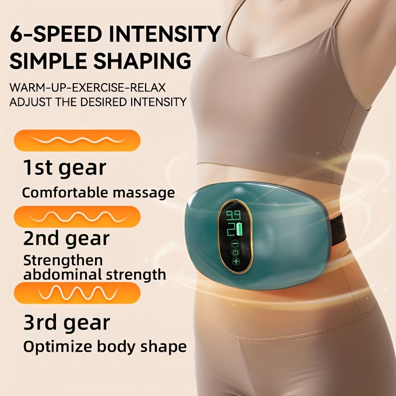 Massage belt, abdominal massager, multifunctional home fitness equipment, abdominal massager, fat slinger, waist massager, full body vibration, meat slinger massager, uses high-frequency vibration to burn calories and acceler