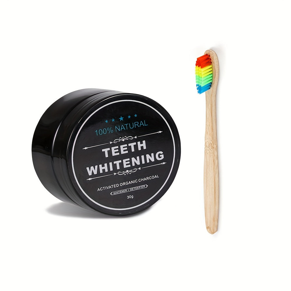 100% Natural Activated Organic Charcoal Teeth Whitening Powder - Deep Clean, Fresh Breath, Suitable for Daily Use