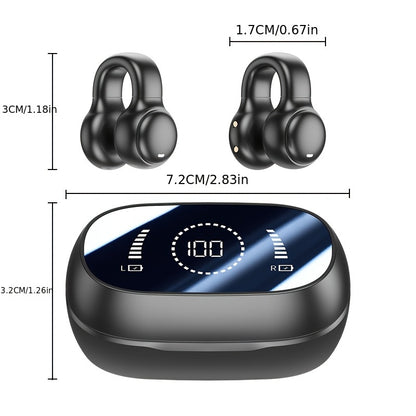 GENAI M47 Earbud Headphones - Compact, Wireless, Active Noise Cancelling, USB-C Charging, Long Endurance, Easy to Carry, Ideal for Sports and Games, Sports Headphones|Sleek Design|Wireless Earbud