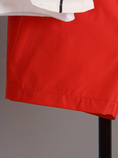 Boys' Summer Fashion Street Shirt Three-piece Set Only Selling Hats, Shirts and Shorts, Perfect for Outdoor