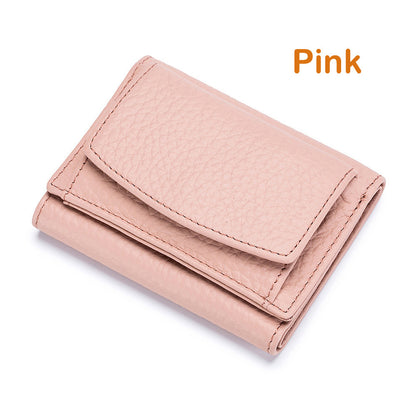 Women's Mini Wallet, Faux Leather Snap Button Coin Purse, Solid Coin Pockets, For Everyday