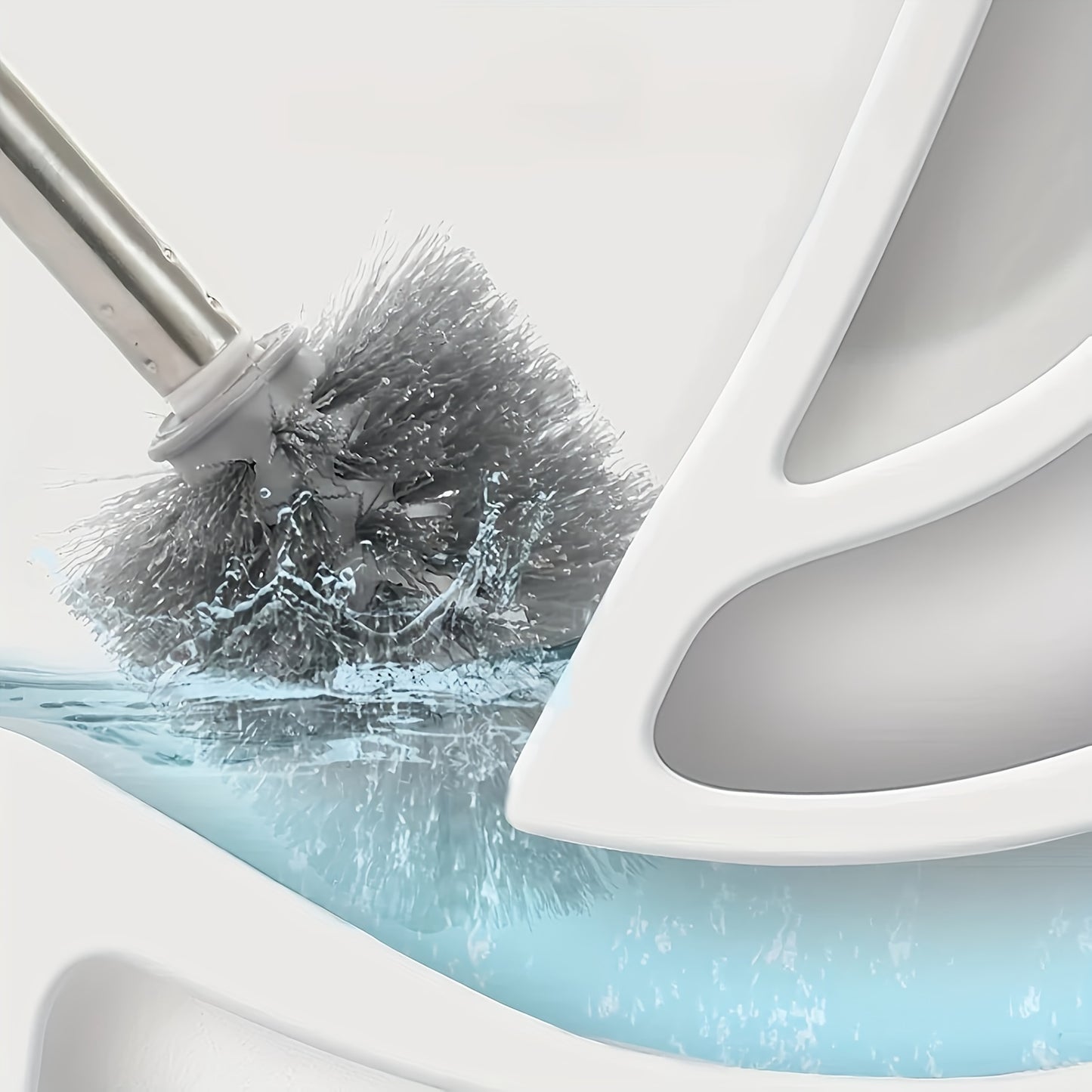 Conjunto de escova de sanita de parede com cabo longo - Design flexível e sem cantos mortos para facilitar a limpeza da casa de banho, inclui suporte - Material essencial para o regresso às aulas