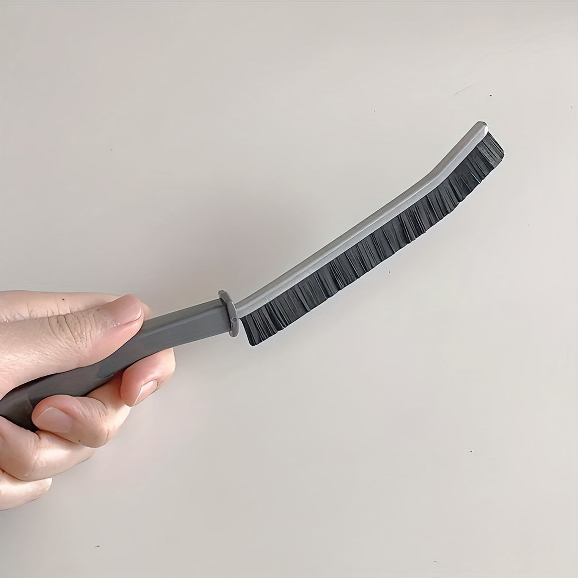 1pc Bathroom Crevice Brush, Toilet Kitchen Tile Corner Cleaning Brush, Multifunctional Window Seam Groove Dust Brush, Hard Bristle Brush, Household Cleaning Tools