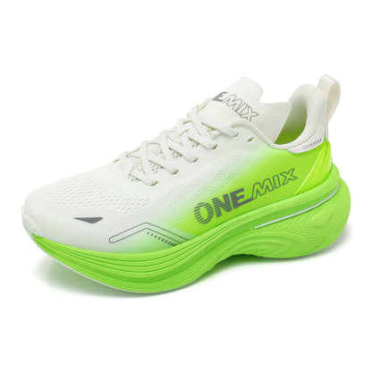 ONEMIX White Whale Running Shoes - Stable Support, Shock-Absorbing, Double Support for Stable Running Posture, Breathable Mesh Upper, Non-Slip Sole, Ideal for Running, Fitness Training, Hiking, and Daily Exercises, Stability