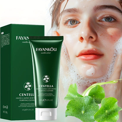 Centella Asiatica Amino Acid Facial Cleanser 100g - Gentle, Deep Cleansing & Moisturizing for Smooth, Radiant Skin | Oil Control, Hyaluronic Acid Infused, Fragrance-Free