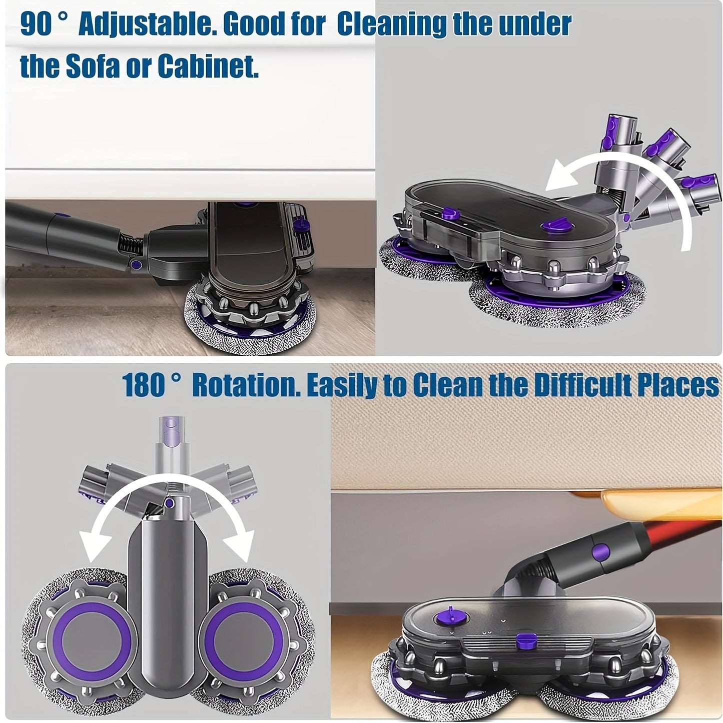 New mop attachment for Dyson V7 V8 V10 V11 V15 vacuum cleaner electric mop head