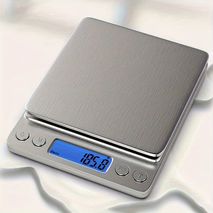 High Precision Digital Kitchen Scale - Stainless Steel, Grams & Ounces, Compact Design for Cooking, Baking & Meal Prep, Perfect for Apartments & Dorms, Back-to-School Essential (Battery Not Included), Appliances for Kitchen