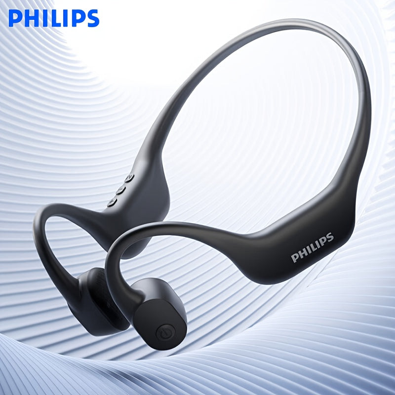 Philips bone conduction TAA6609 wireless headphones, all-round sports running wireless hanging ear open earset, ultra-long battery life, built-in 16G memory and wireless dual-mode convenient download song playback, swimming,