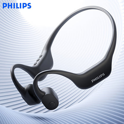 Philips bone conduction TAA6609 wireless headphones, all-round sports running wireless hanging ear open earset, ultra-long battery life, built-in 16G memory and wireless dual-mode convenient download song playback, swimming,