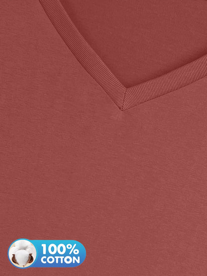 3pcs Women'S 100% V-Neck Long Sleeve T-Shirts - Soft, Durable, and Comfortable Casual Wear for All Seasons, Perfect for Holidays, Graduations, and Everyday Style, Everyday Comfort Wear | Minimalist Style | Soft Fabric Tee