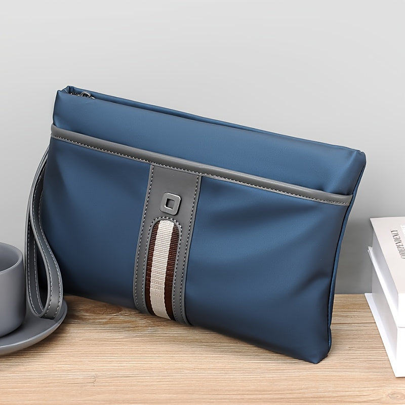 Men's Business Fashionable Envelope Bag Large Capacity Handbag Oxford Cloth Clutch Bags, Simple Wrist Bag Phone Cards Keys Storage Bags
