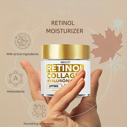 50ml Retinol Collagen Hyaluronic Acid Face Cream, All In One Moisturizer Cream, Deep Hydrating Firming Skin