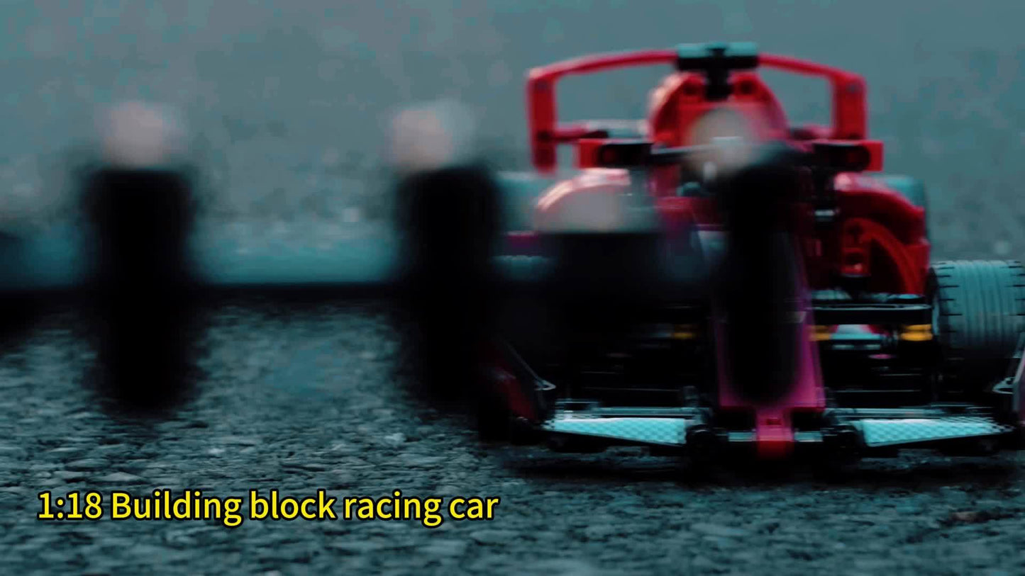 New Racing Car, Formula Retro Car Model, Remote Control Car Building Block, Cool Collection Model Car Kit, Building Toy, Suitable For Christmas Gifts, Halloween Gifts