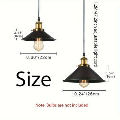 1/2pcs Industrial Pendant Light E27 Base Vintage Retro Pendant Light Fixtures Home Kitchen Lighting Bar Lights Hanging