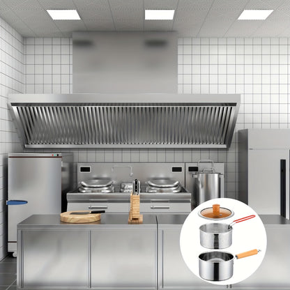 Stainless Steel Multi-Purpose Cookware Set with Frying Basket And Glass Lid - Non-Stick Saucepan, Deep Fryer, Noodle Boiler, Milk Pan, Food Steamer, Suitable for Induction & Gas Stoves