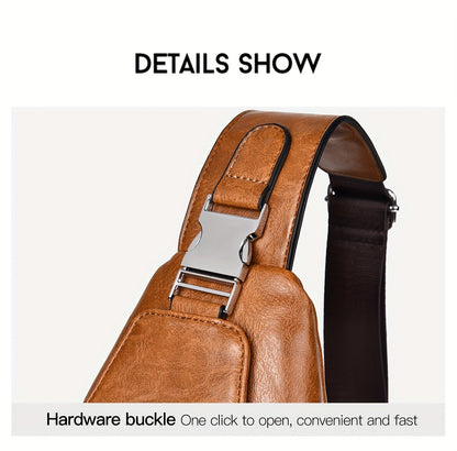 New and Wear-Resistant Men's Crossbody Bag, Handbag, Shoulder Bag, Chest Bag, Made of Wear-Resistant Fabric, with Large Capacity, Convenient to Carry, Suitable for Daily Work, Leisure, and Travel, Available in Multiple Colors