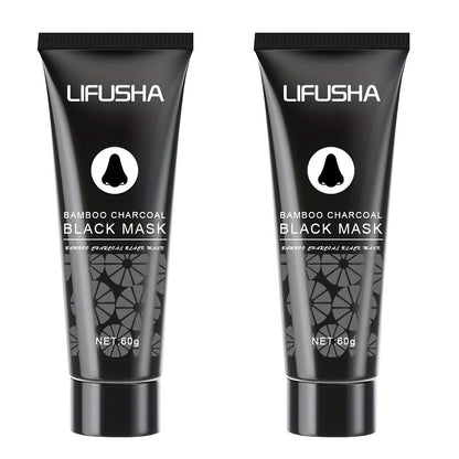 1/2pcs Bamboo Charcoal Peel Off Cleansing Mud Mask, Blackhead Cleansing, Pore Cleanser, Great For Oily Skin, Face Mask For Women And Men