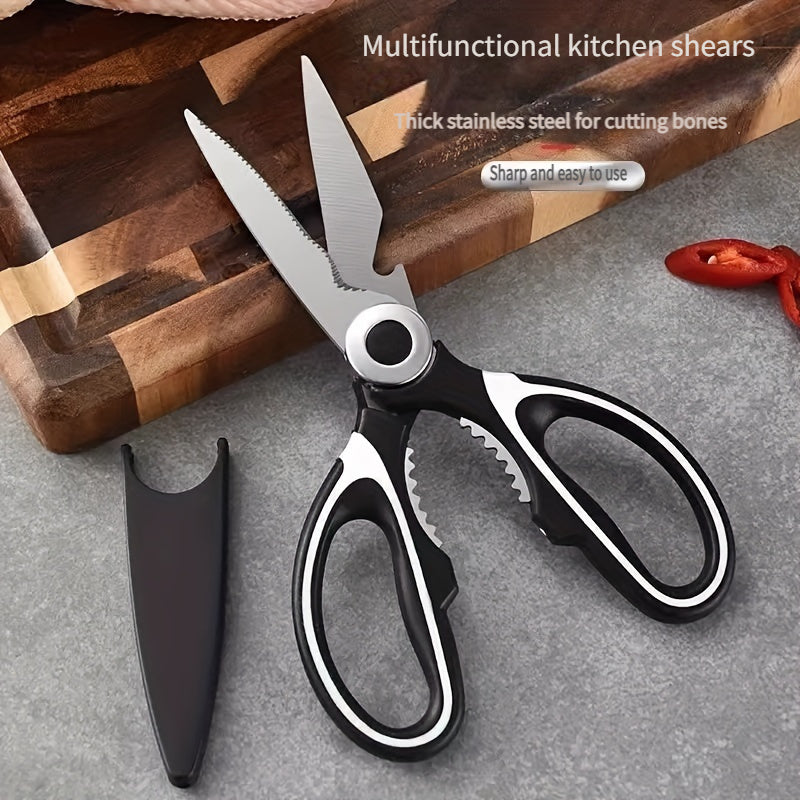 Premium Multi-Purpose Kitchen Scissors for Home Use - Stainless Steel Sharp Food Scissors for Cutting Fish, Meat,, and More,  Rustresistant Blades, Professional Chefs