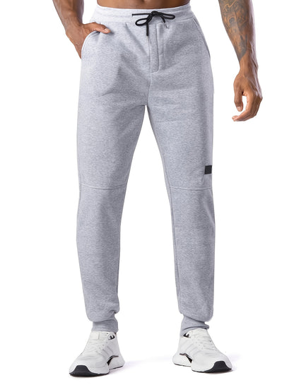 3pcs Men's Casual Athletic Joggers - Durable, Versatile & Warm Polyester Sweatpants with Drawstring Waist, Machine Washable - Black, Dark Gray, Navy Blue