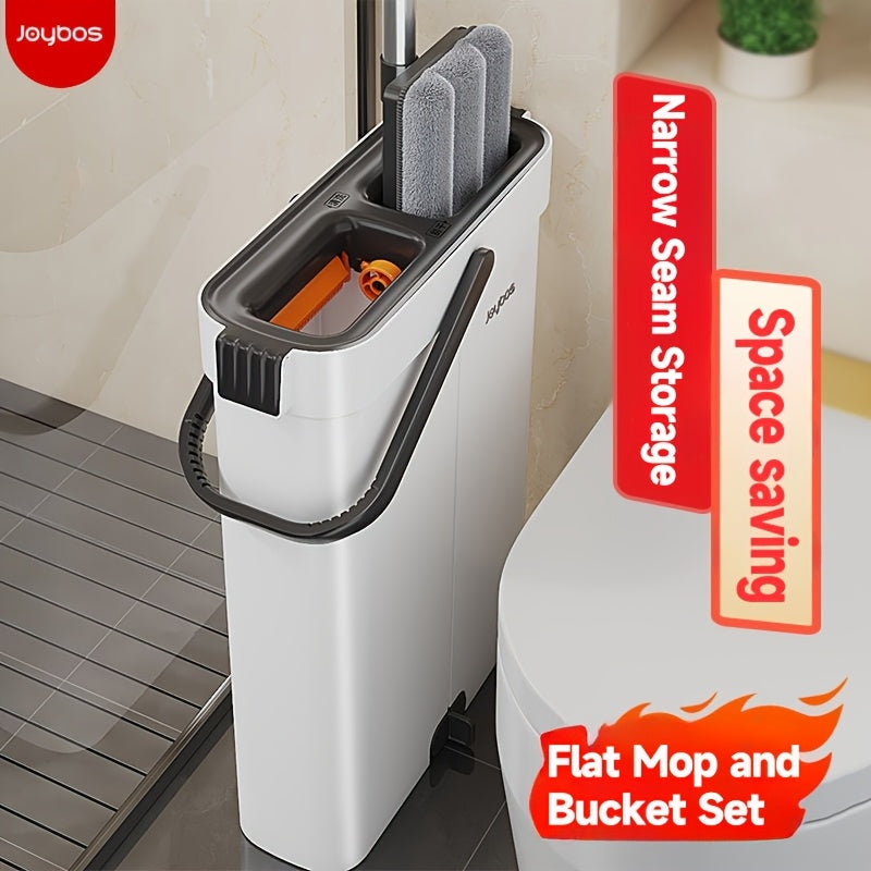 [Narrow Gap Magic] Hand-free Flat Mop And Bucket, Home Floor Cleaning, Recommended for Bedrooms, Living Rooms, Bathrooms, Kitchens, Patios, for Vinyl Wood And Tile Floors, Floor Cleaning, Cleaning Supplies, Cleaning Tools, Ho