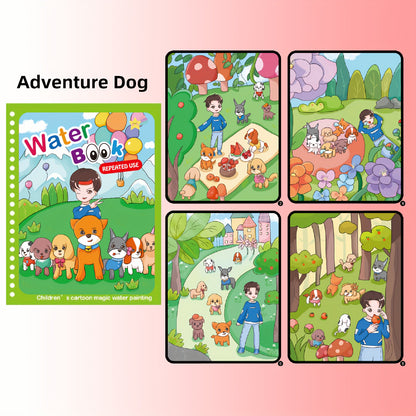 Watercolor Magic Book Toddler Reusable Painting Animal Cartoon Coloring Book Boys Girls Educational Learning Toys Gifts Christmas, Thanksgiving, New Year's Gifts Easter Gift