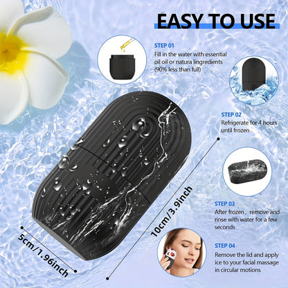 Silicone Ice Facial Roller: No Fragrance, Battery-Free, Suitable for Various Skin Conditions